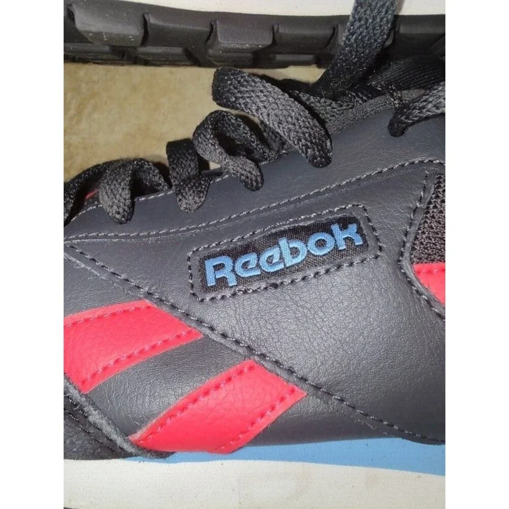Men's Reebok Royal Flag Black Gray Blue Red Sneakers Size 10.5